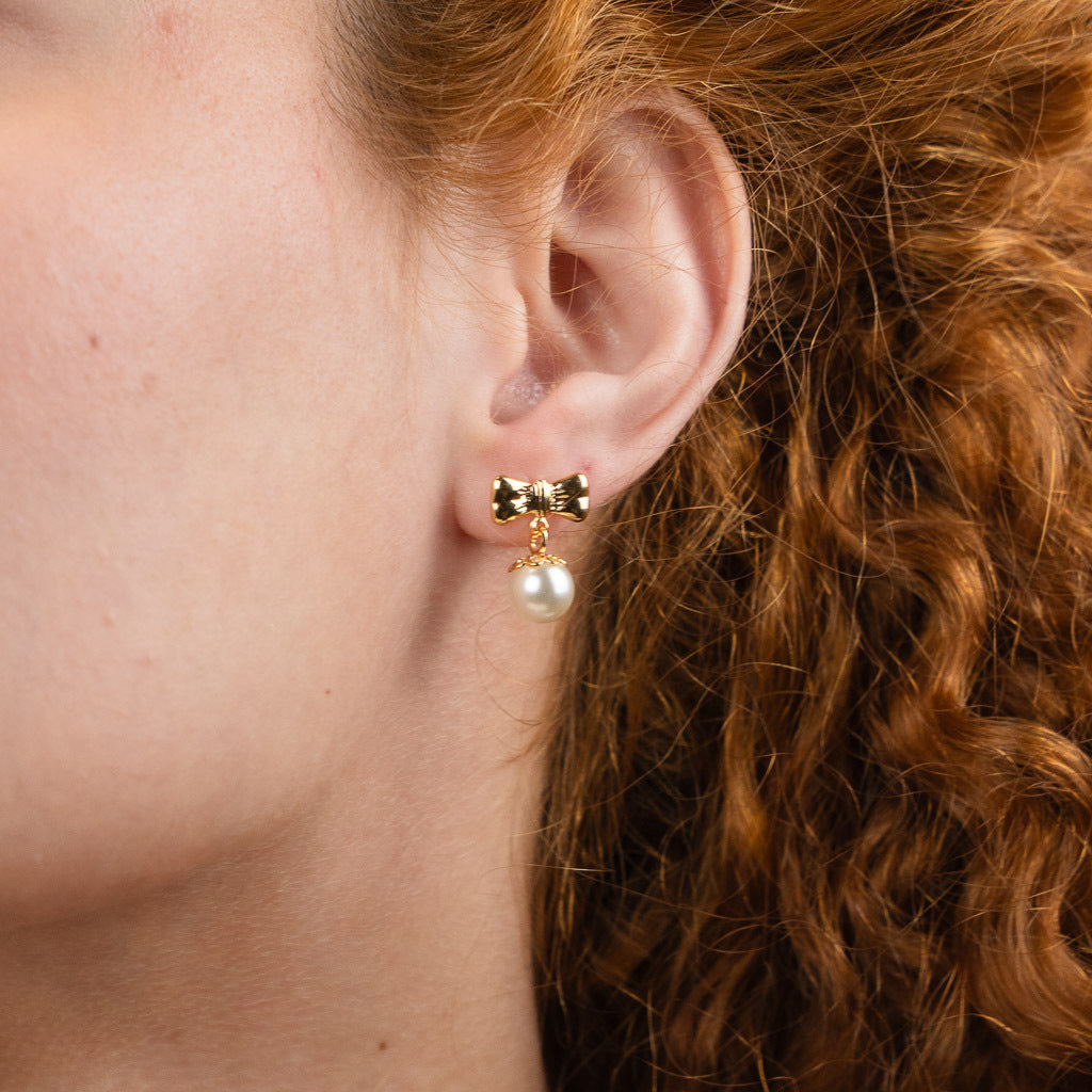 Bow Pearl Earrings