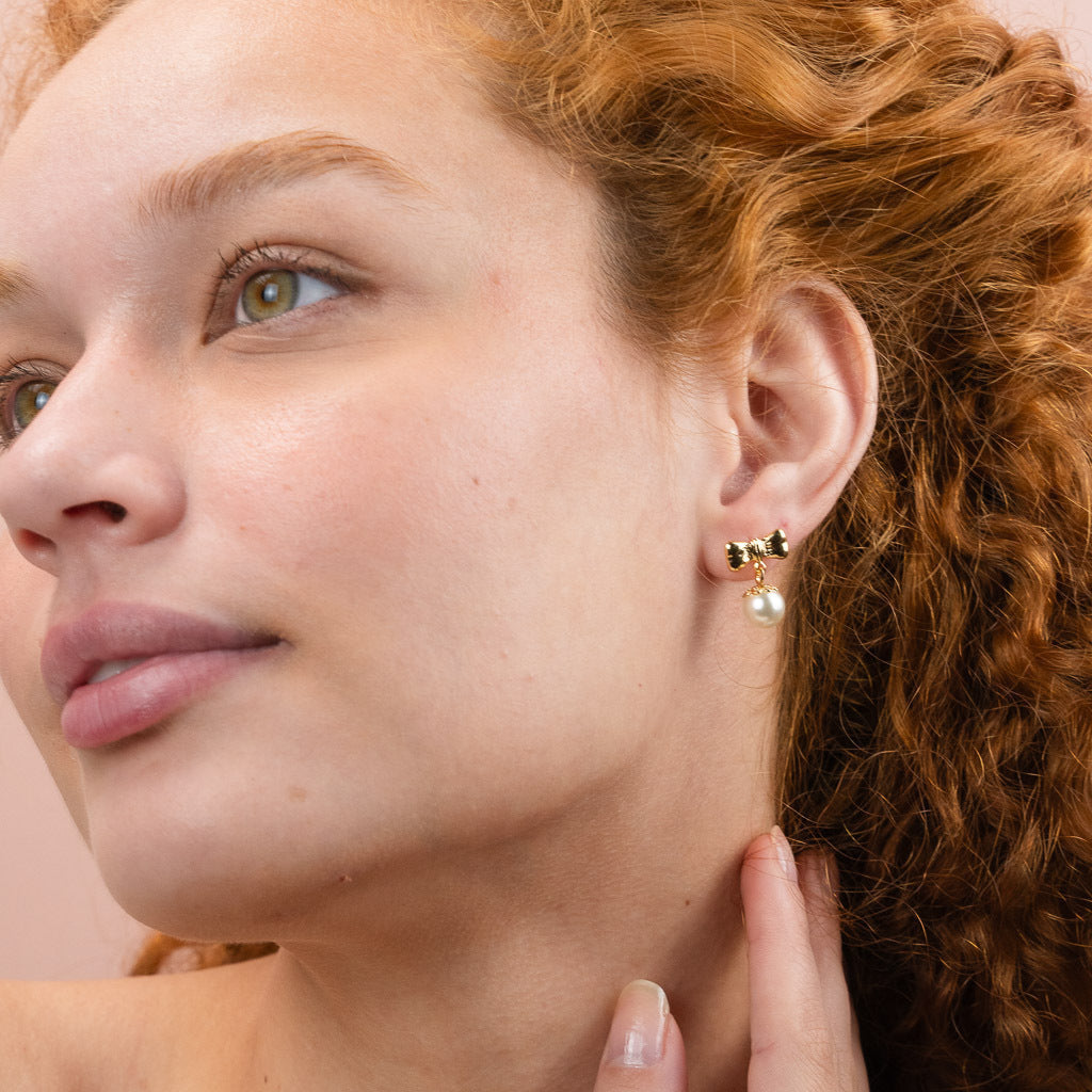 Bow Pearl Earrings