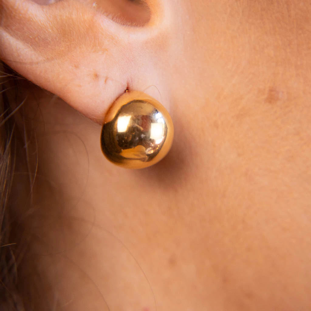 Ball Hoop Earrings