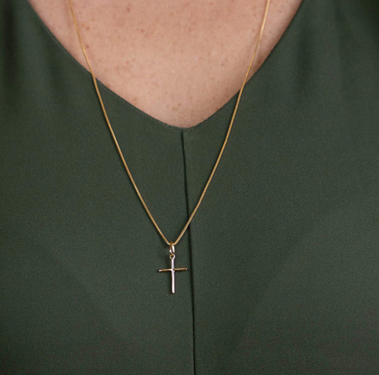 Golden Cross Pendant Chain